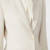 Piqua jersey blazer met enkele rij knopen, ivoorkleurig