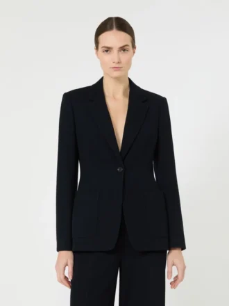 Piqua jersey blazer met enkele rij knopen, ultramarijn