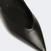 Platte slingbacks van nappaleer, zwart Platte slingbacks van nappaleer, zwart