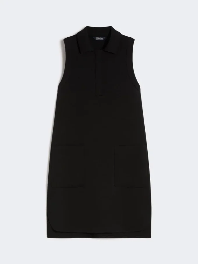 Polojurk van scuba-jersey, zwart Polojurk van scuba-jersey, zwart