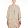 Poncho van jacquardwol, beige Poncho van jacquardwol, beige
