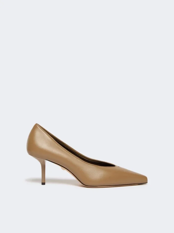 Pumps van nappaleer, kleur mud Pumps van nappaleer, kleur mud