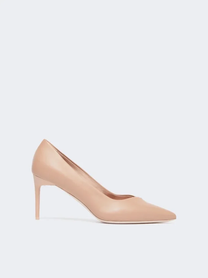 Pumps van nappaleer, poederkleurig Pumps van nappaleer, poederkleurig