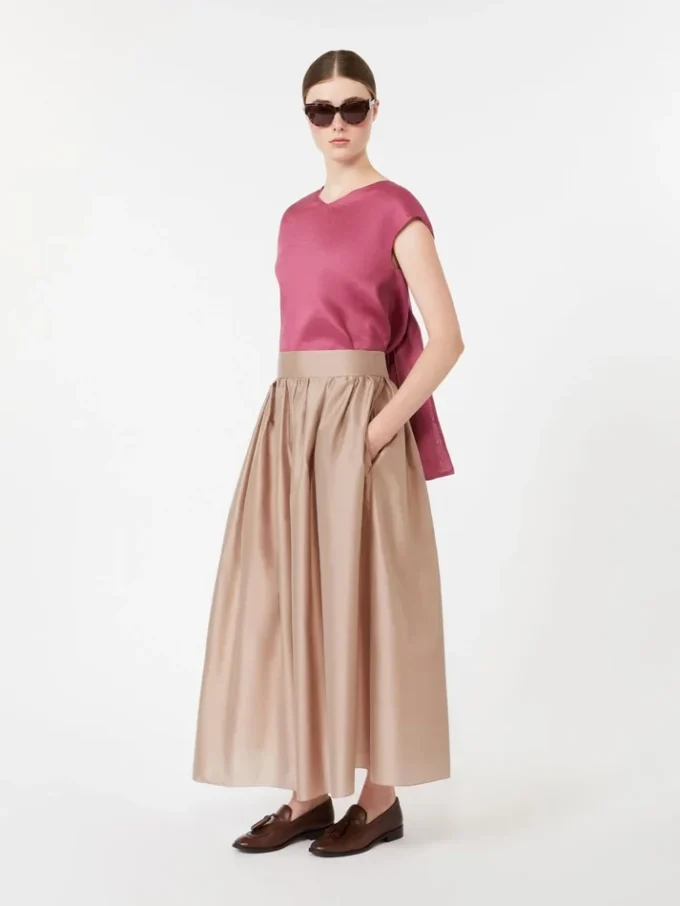 Ramie canvas blouse, cyclaam Ramie canvas blouse, cyclaam