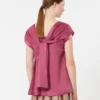 Ramie canvas blouse, cyclaam Ramie canvas blouse, cyclaam