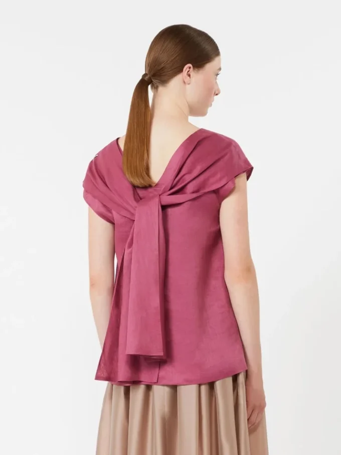 Ramie canvas blouse, cyclaam Ramie canvas blouse, cyclaam