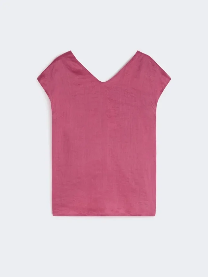 Ramie canvas blouse, cyclaam Ramie canvas blouse, cyclaam