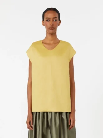 Ramie canvas blouse, felgeel Ramie canvas blouse, felgeel