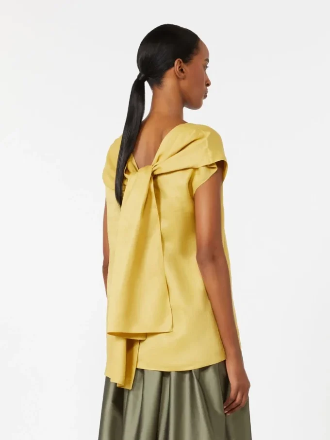 Ramie canvas blouse, felgeel Ramie canvas blouse, felgeel