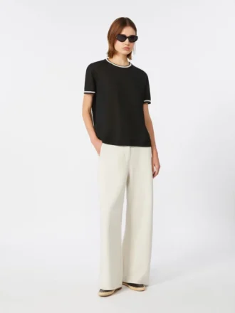 Rechte broek van scuba-jersey, beige Rechte broek van scuba-jersey, beige