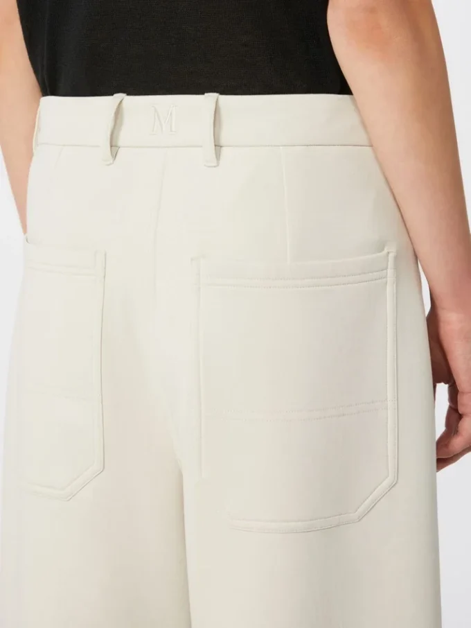 Rechte broek van scuba-jersey, beige Rechte broek van scuba-jersey, beige