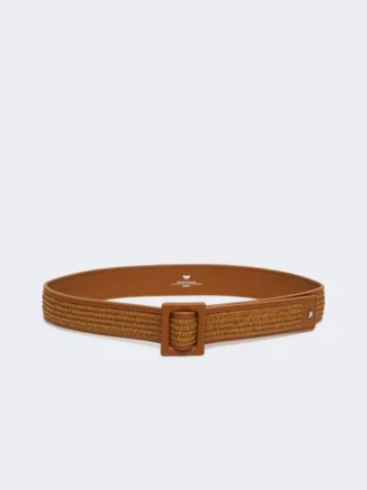 Riem met raffia-effect, mandarijn