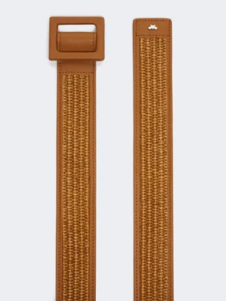 Riem met raffia-effect, mandarijn