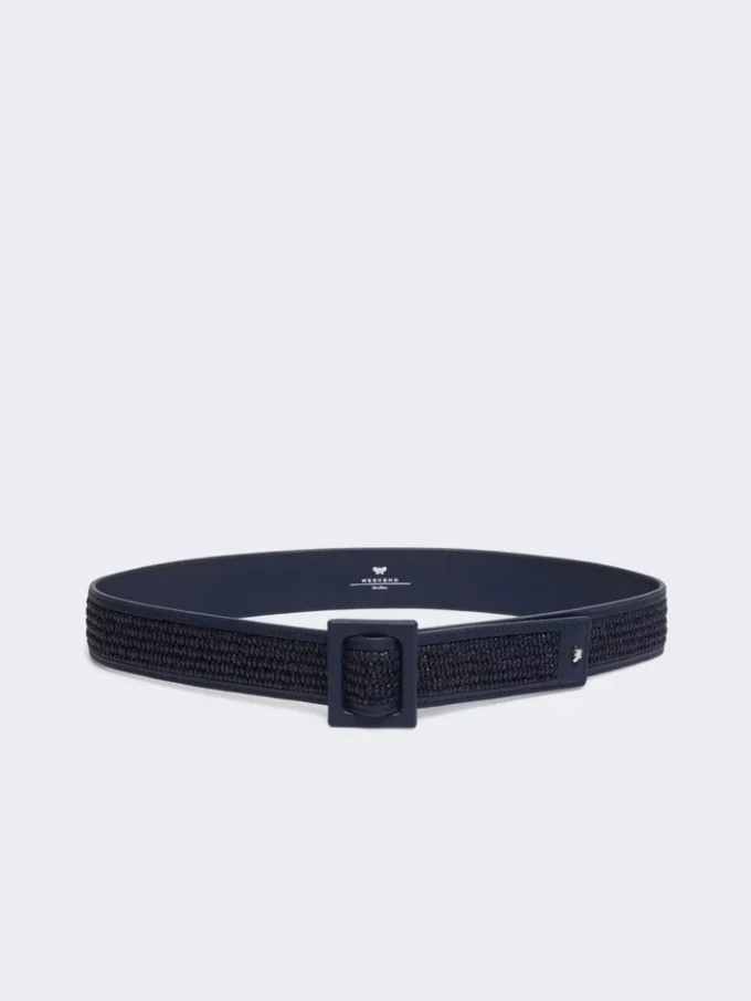 Riem met raffia-effect, ultramarijnblauw Riem met raffia-effect, ultramarijnblauw