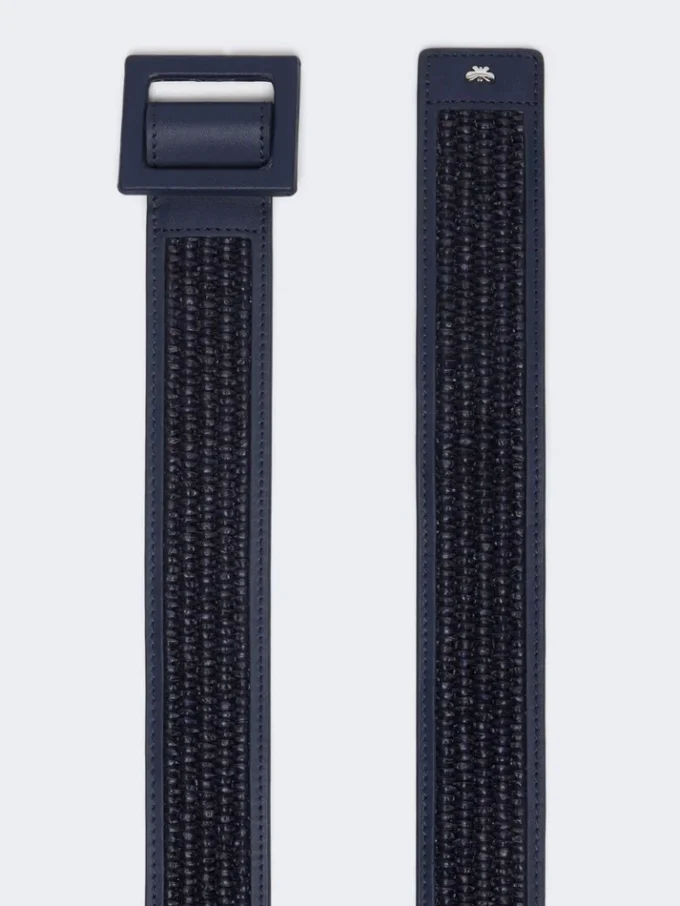 Riem met raffia-effect, ultramarijnblauw Riem met raffia-effect, ultramarijnblauw