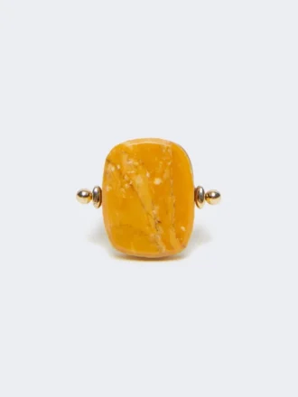 Ring van metaal en hars, oranje Ring van metaal en hars, oranje