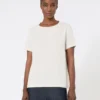 Satijnen T-shirt, naturel Satijnen T-shirt, naturel