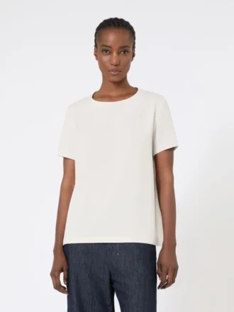 Satijnen T-shirt, naturel Satijnen T-shirt, naturel