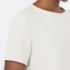 Satijnen T-shirt, naturel Satijnen T-shirt, naturel