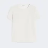 Satijnen T-shirt, naturel Satijnen T-shirt, naturel