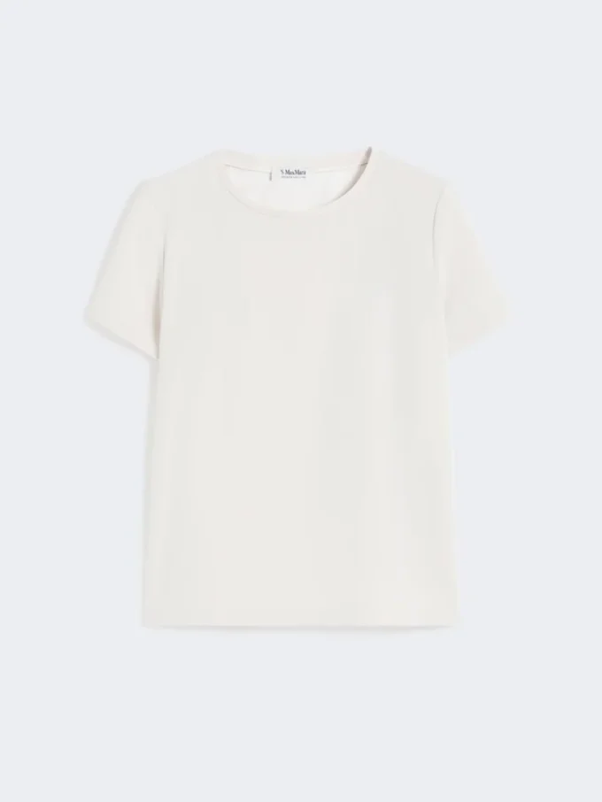 Satijnen T-shirt, naturel Satijnen T-shirt, naturel