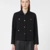 Scuba jersey jasje met boxy pasvorm, zwart Scuba jersey jasje met boxy pasvorm, zwart