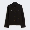 Scuba jersey jasje met boxy pasvorm, zwart Scuba jersey jasje met boxy pasvorm, zwart