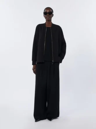 Scuba jersey jasje, zwart