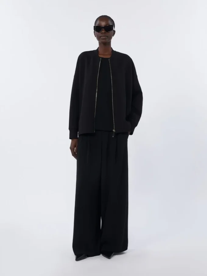 Scuba jersey jasje, zwart Scuba jersey jasje, zwart