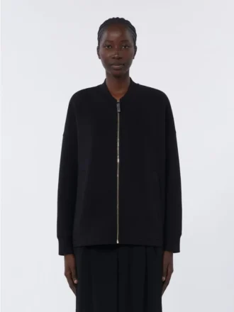 Scuba jersey jasje, zwart