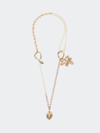 Set met bedeltjes en kristallen, goud Set met bedeltjes en kristallen, goud