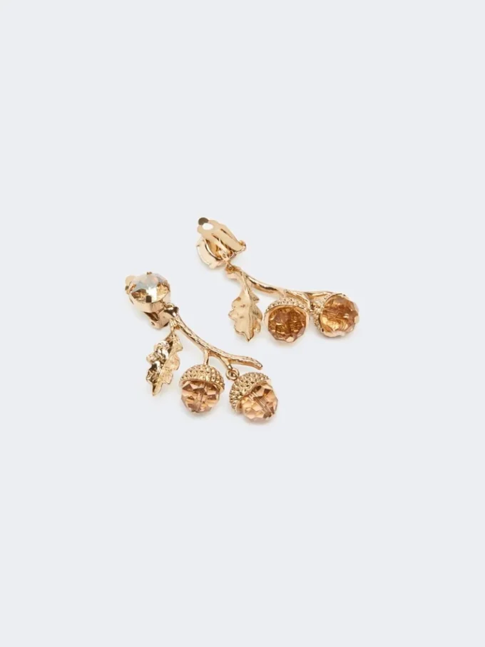 Set met bedeltjes en kristallen, goud