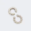 Set van twee oorklemmen, zilver Set van twee oorklemmen, zilver