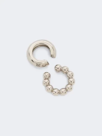 Set van twee oorklemmen, zilver Set van twee oorklemmen, zilver