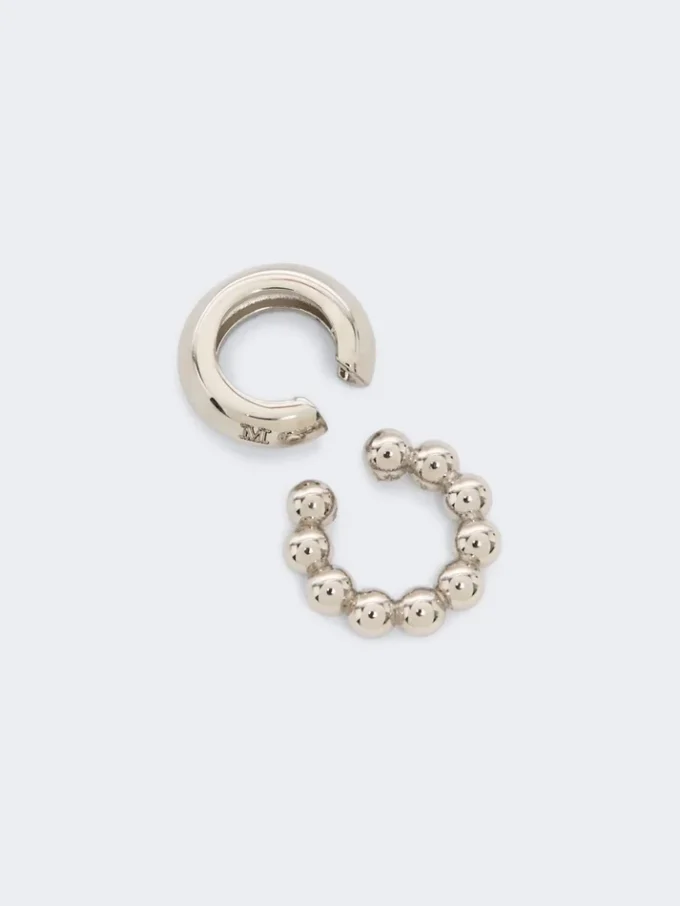 Set van twee oorklemmen, zilver Set van twee oorklemmen, zilver