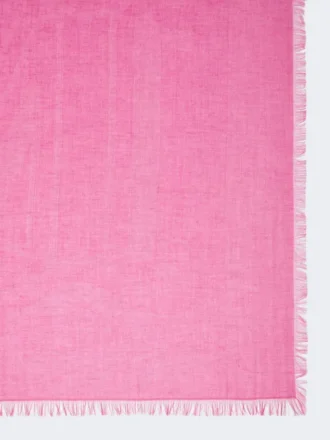 Sjaal van katoen, modal en kasjmier jacquard, felroze