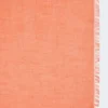 Sjaal van katoen, modal en kasjmier jacquard, koraal