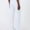 Slim-fit broek van crêpecanvas, optisch wit