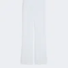 Slim-fit broek van crêpecanvas, optisch wit