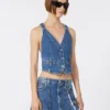 Slim-fit denim gilet, midnightblue Slim-fit denim gilet, midnightblue