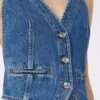 Slim-fit denim gilet, midnightblue Slim-fit denim gilet, midnightblue