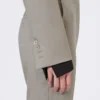 Slim-fit jasje van wol, mohair en zijde, middengrijs