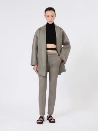 Slim-fit jersey mesh broek, middengrijs Slim-fit jersey mesh broek, middengrijs