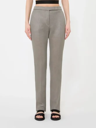 Slim-fit jersey mesh broek, middengrijs Slim-fit jersey mesh broek, middengrijs
