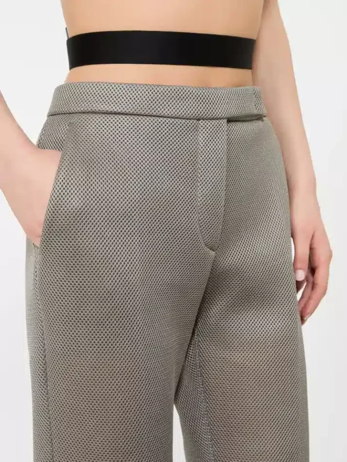 Slim-fit jersey mesh broek, middengrijs Slim-fit jersey mesh broek, middengrijs