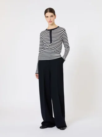 Slim-fit kasjmier trui, ivoor