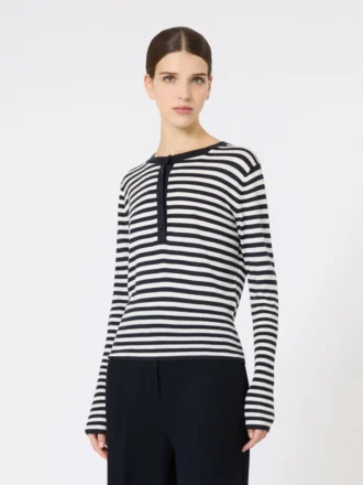 Slim-fit kasjmier trui, ivoor