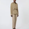 Slim-fit katoenen satijnen broek, kaki Slim-fit katoenen satijnen broek, kaki