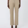 Slim-fit katoenen satijnen broek, kaki Slim-fit katoenen satijnen broek, kaki