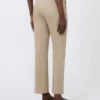 Slim-fit katoenen satijnen broek, kaki Slim-fit katoenen satijnen broek, kaki